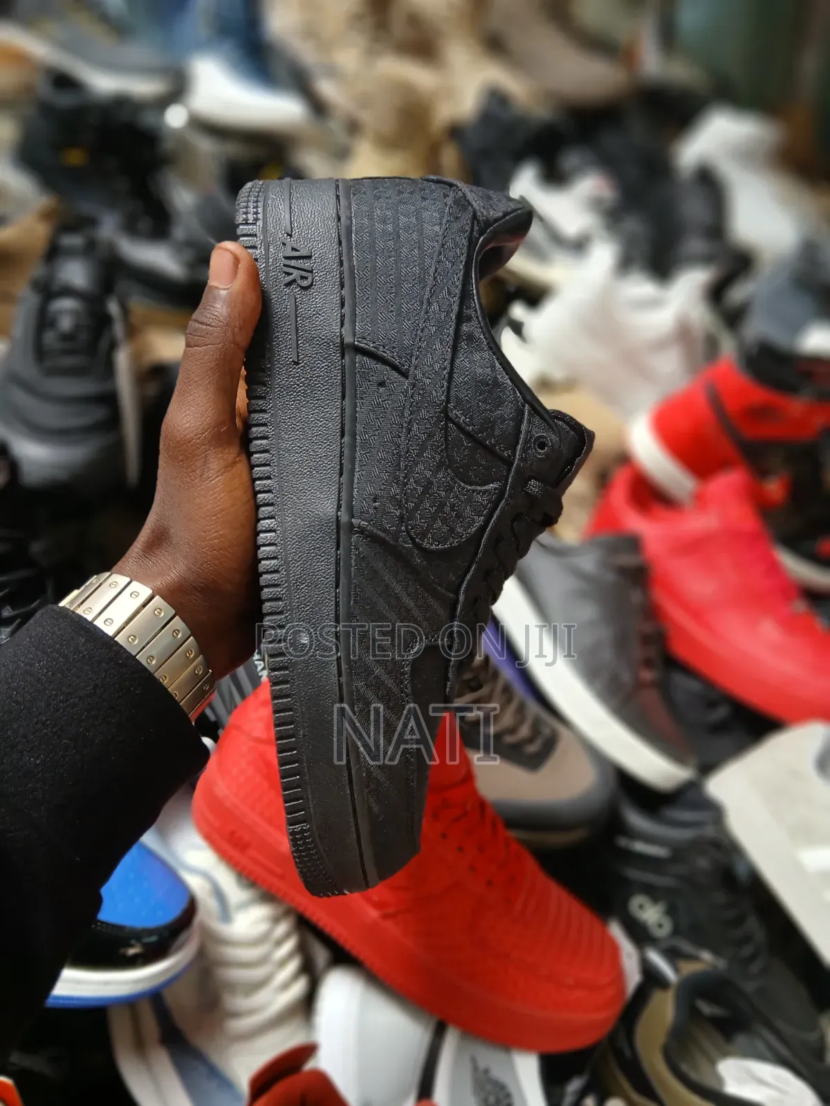 Nike Air Force 1 Low Allblack and Allred