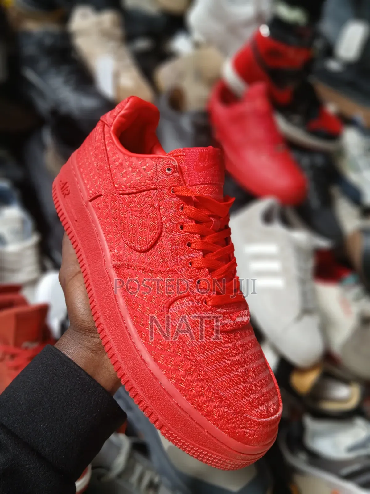 Nike Air Force 1 Low Allblack and Allred
