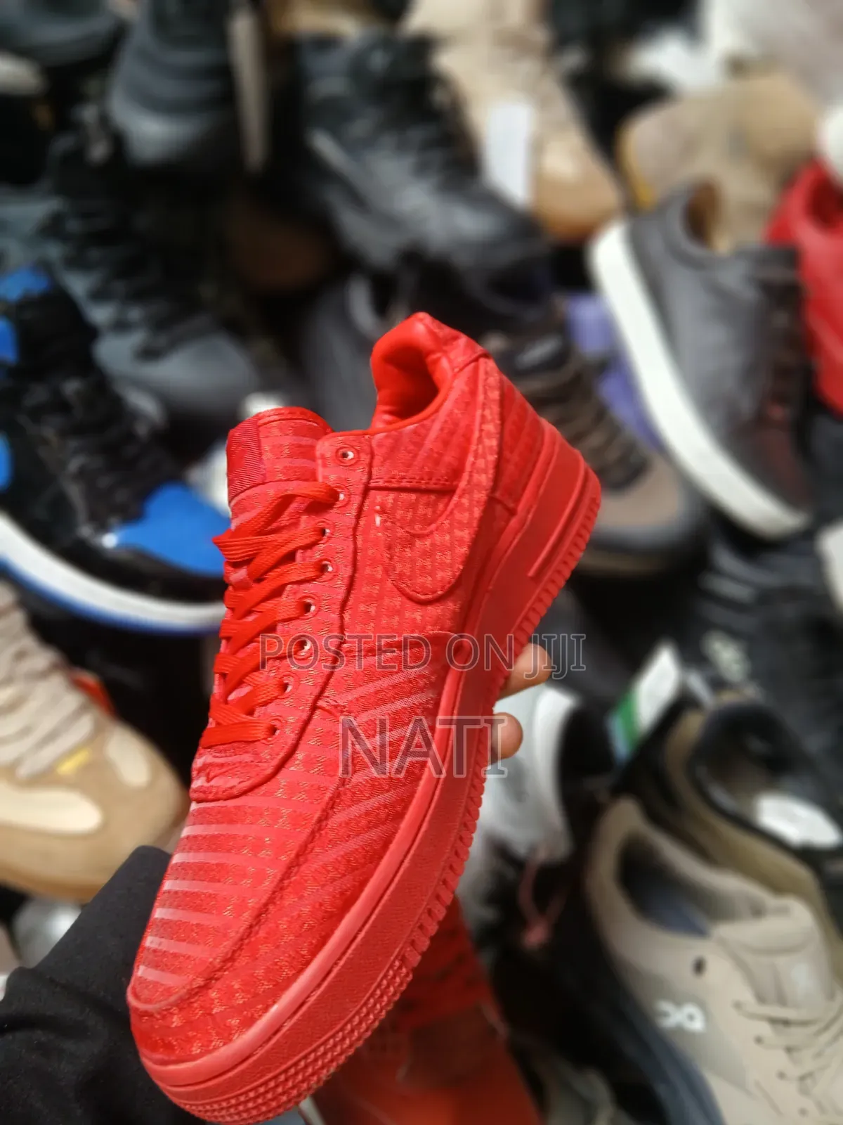 Nike Air Force 1 Low Allblack and Allred