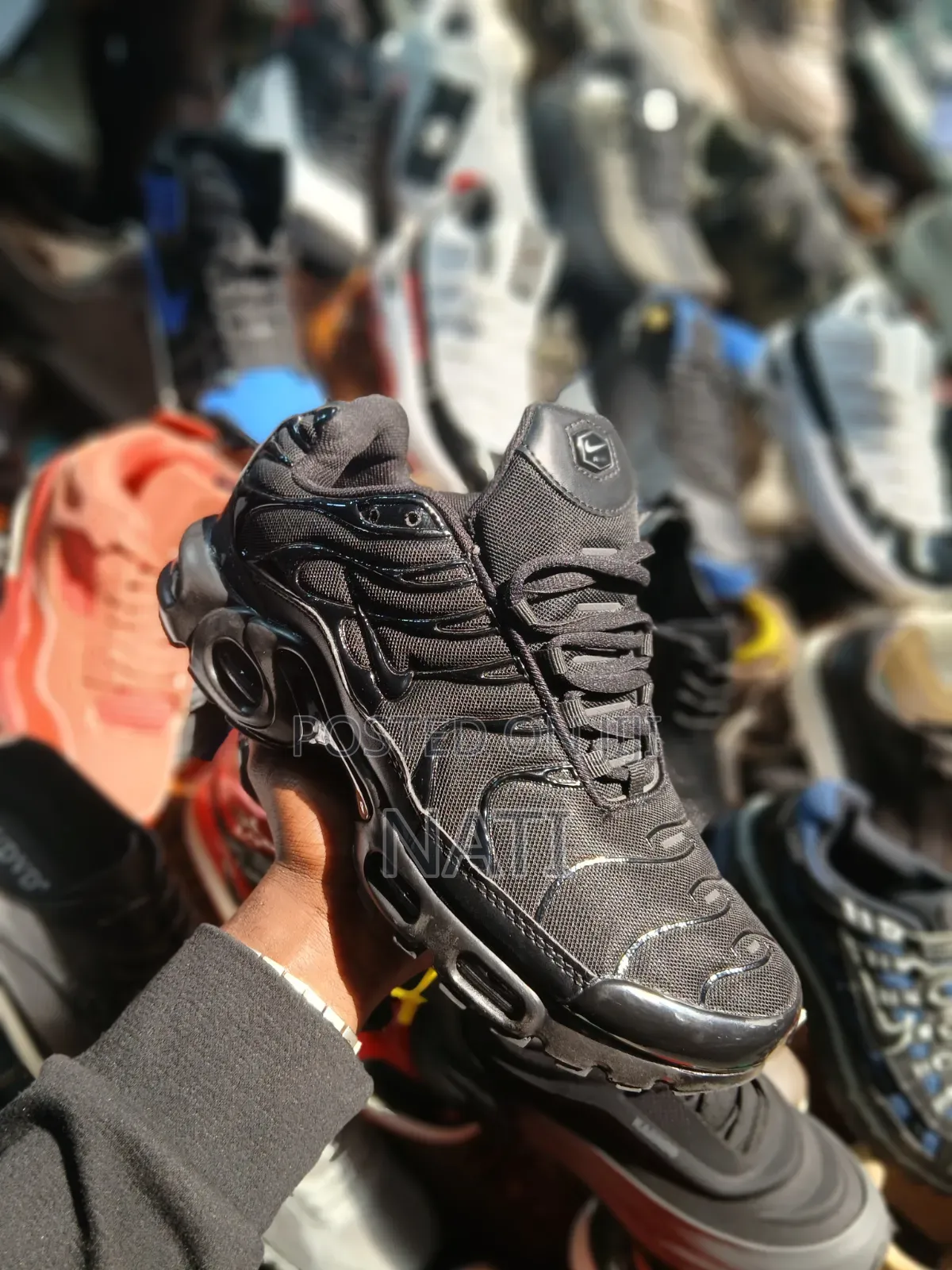 Nike Air Max Plus (TN) Hybrid / Terrascape Style (Black/Red Air Unit)
