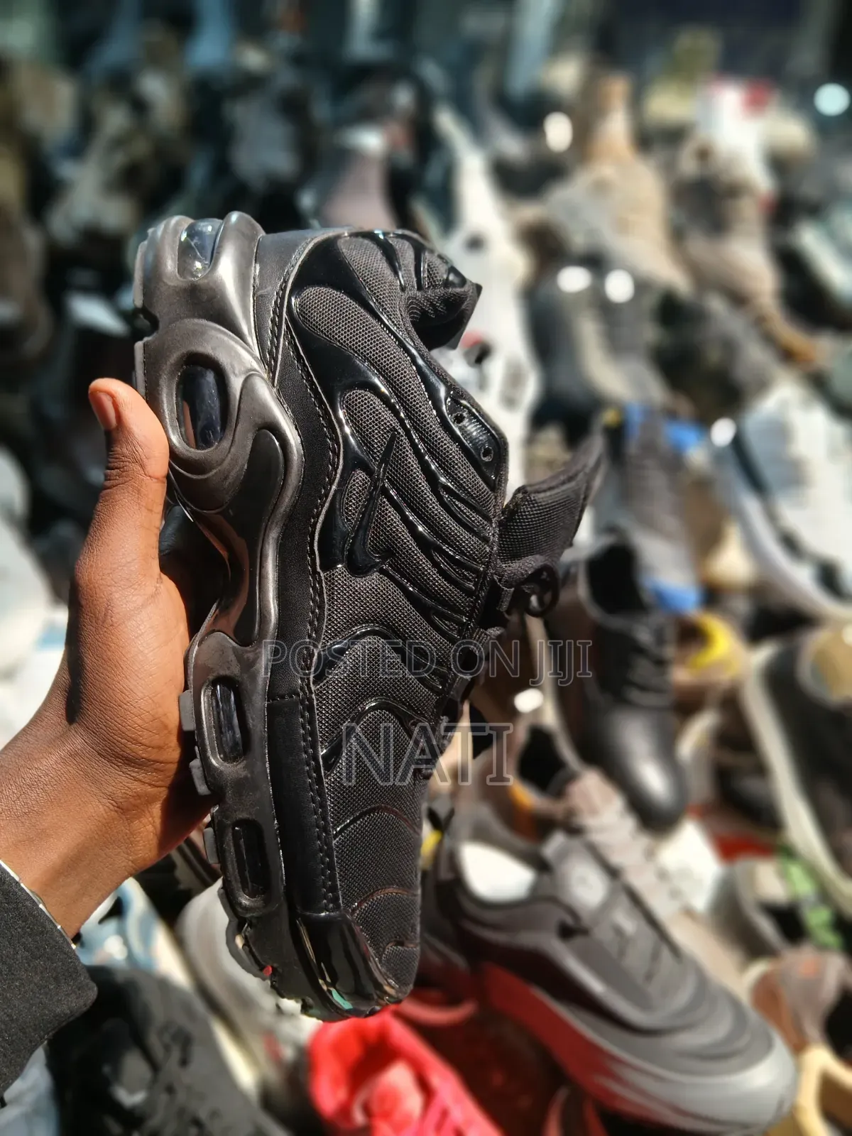 Nike Air Max Plus (TN) Hybrid / Terrascape Style (Black/Red Air Unit)