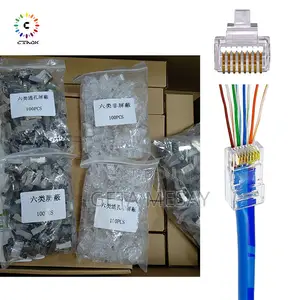 RJ45 Connector CAT5e/CAT6 Ethernet Network Cable Plug