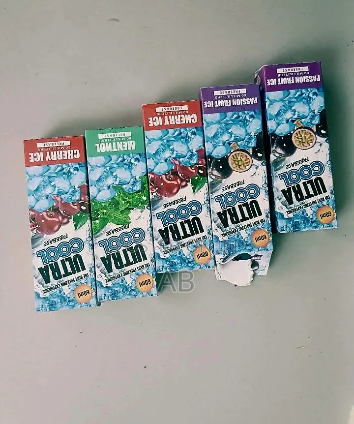 Vape Oil 60 Ml Ment,passion Fruit,peach Ice