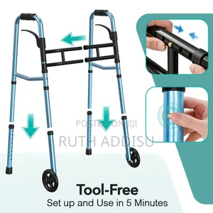 Walker考量walker Medical朱紅folded Walking Aid寄給medical Walker Almunium