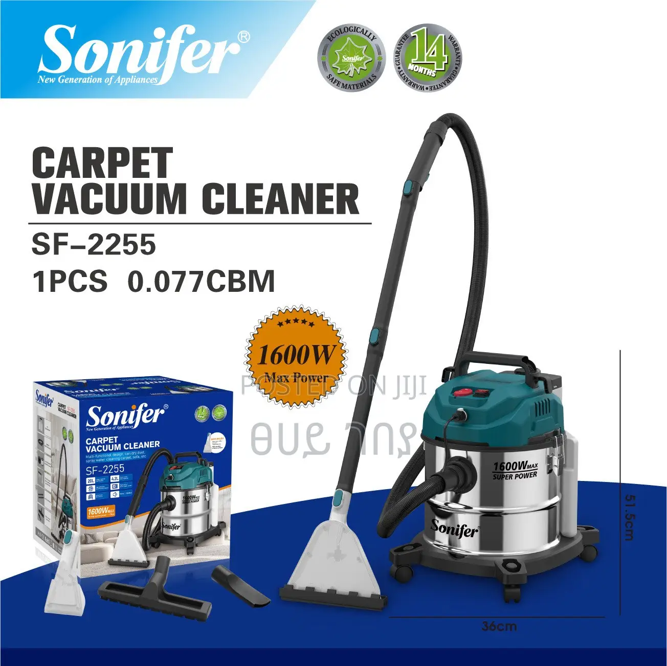 Sonifer Carpet Vacuum Cleaner Wet and Dry