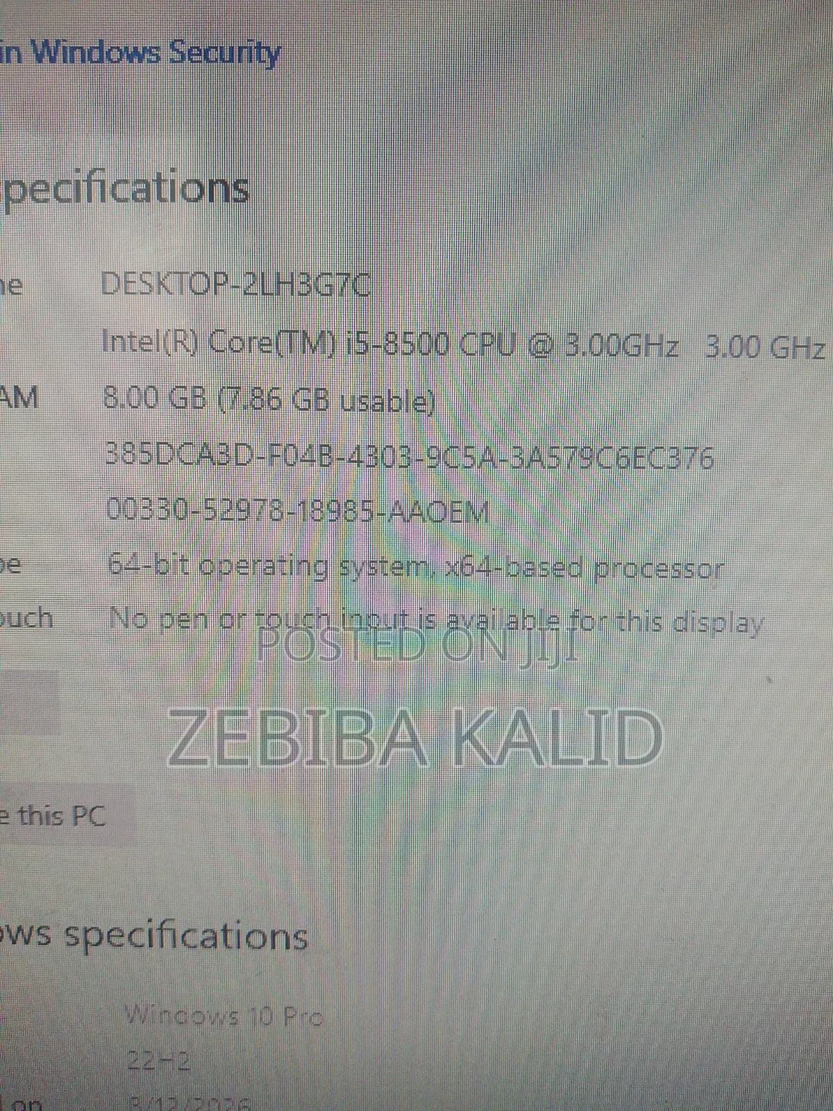 Desktop Computer HP 290 G4 8GB Intel Core i5 HDD+SSD 256GB