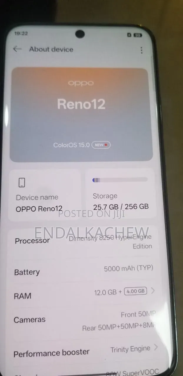 New Oppo Reno12 256 GB Silver