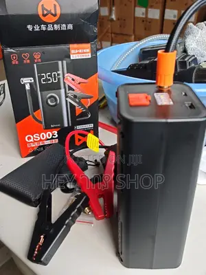 የመኪና ጎማ ኤር ኮምፕሬሰር + Jump Starter
