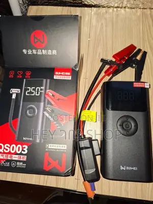 የመኪና ጎማ ኤር ኮምፕሬሰር + Jump Starter