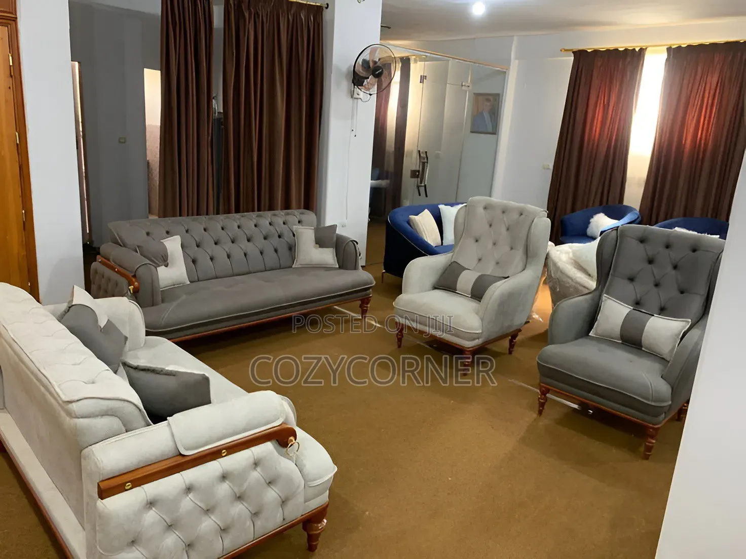 Order Luxurious Sofa Set Engineered for Maximum Lounging. ሶፋ