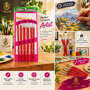 Premium Paint Brush Set የስዕል ቡርሾች