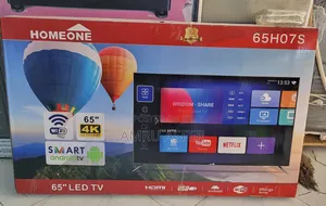 Hom One TV 65 Inch Smart Double Glass Android 4k 2026