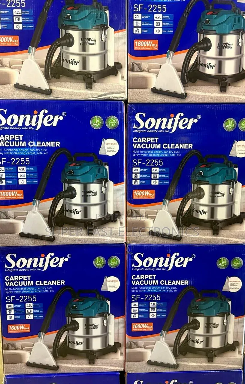 Sonifer Carpet Vacuum Cleaner – 20L Wet & Dry Vacuum | 1600W Max Power