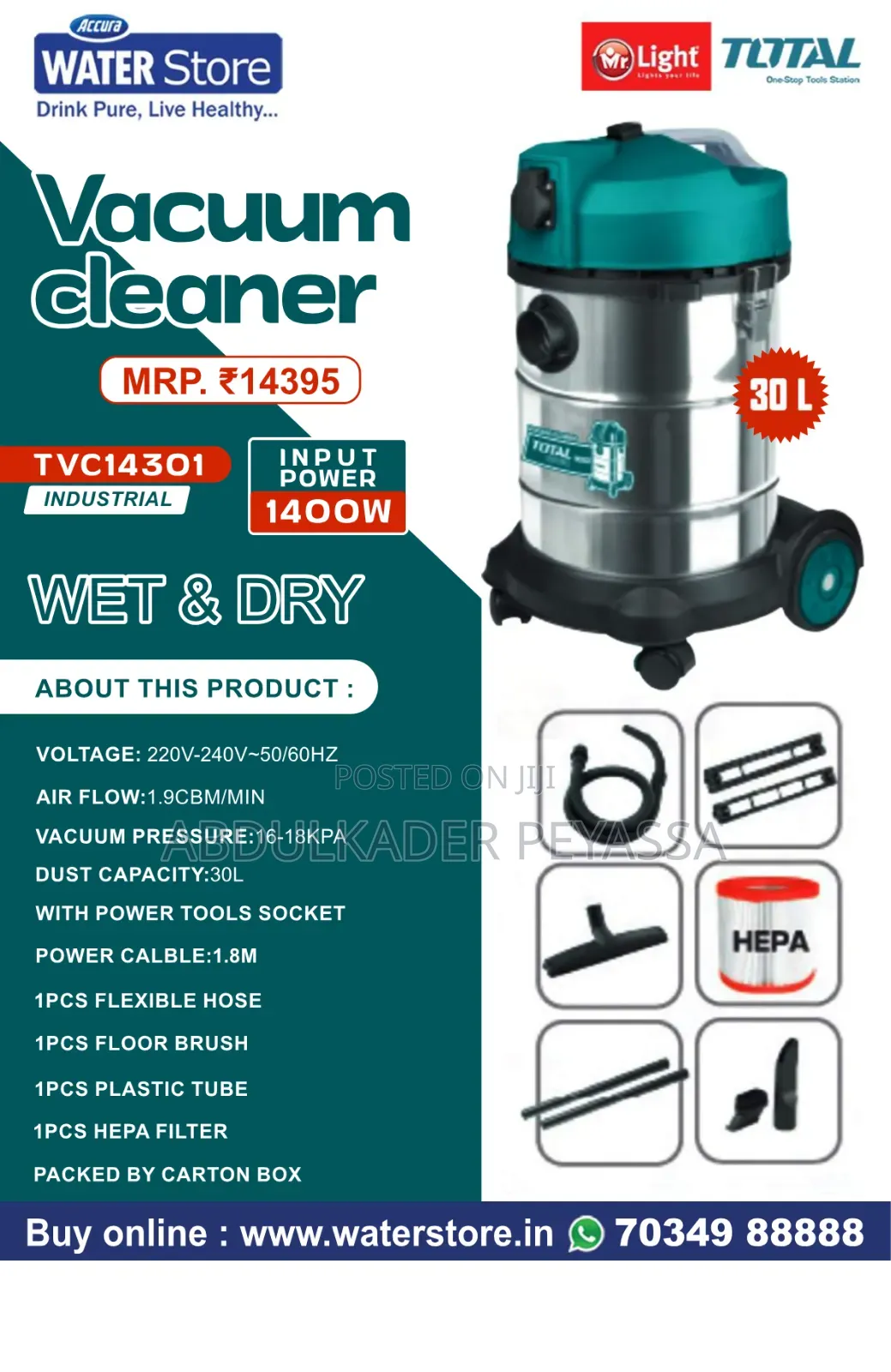 Total Vaccum Cleaner 1400w