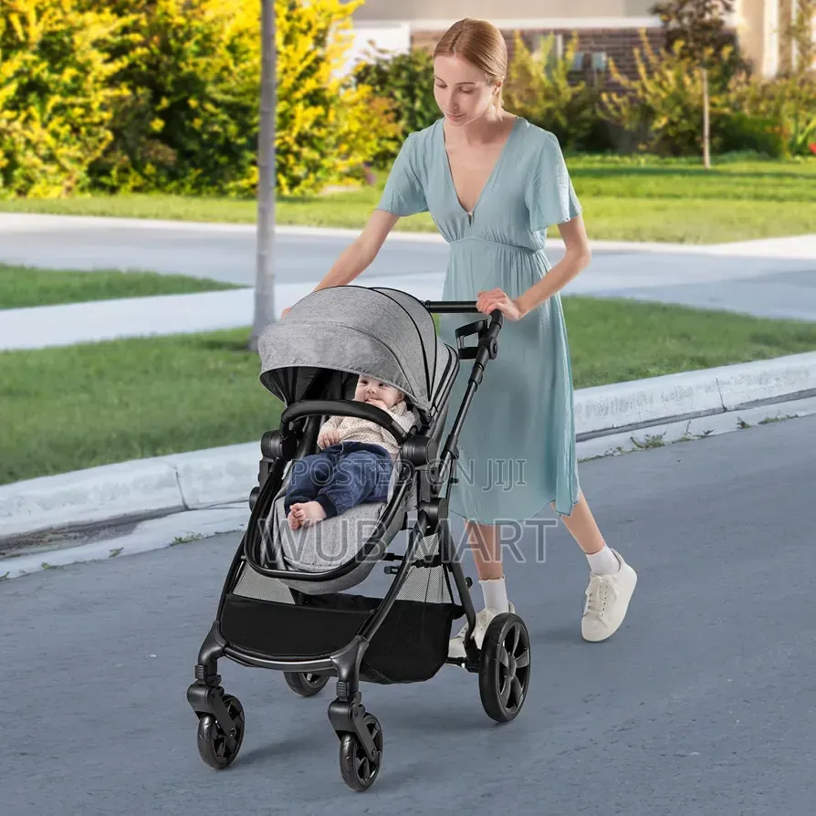 2-in-1 Baby Stroller & Carry ሁለገብ የልጆች የከተማ ጋሪ