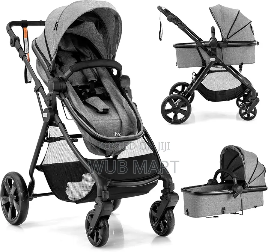 2-in-1 Baby Stroller & Carry ሁለገብ የልጆች የከተማ ጋሪ
