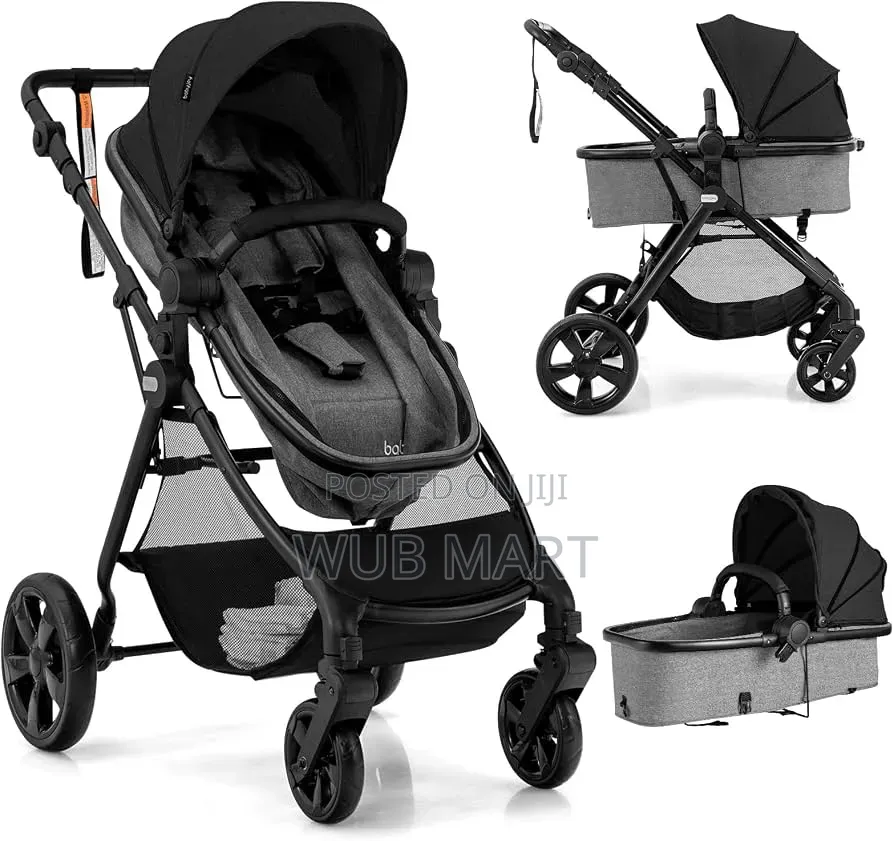2-in-1 Baby Stroller & Carry ሁለገብ የልጆች የከተማ ጋሪ