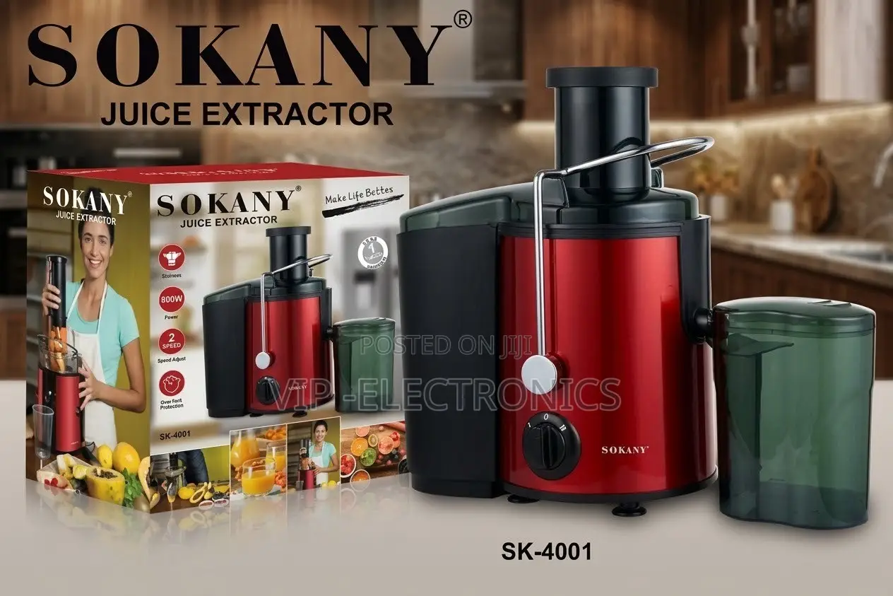 SOKANY Electric Juice Extractor – 800W Stainless Steel Centrifuga
