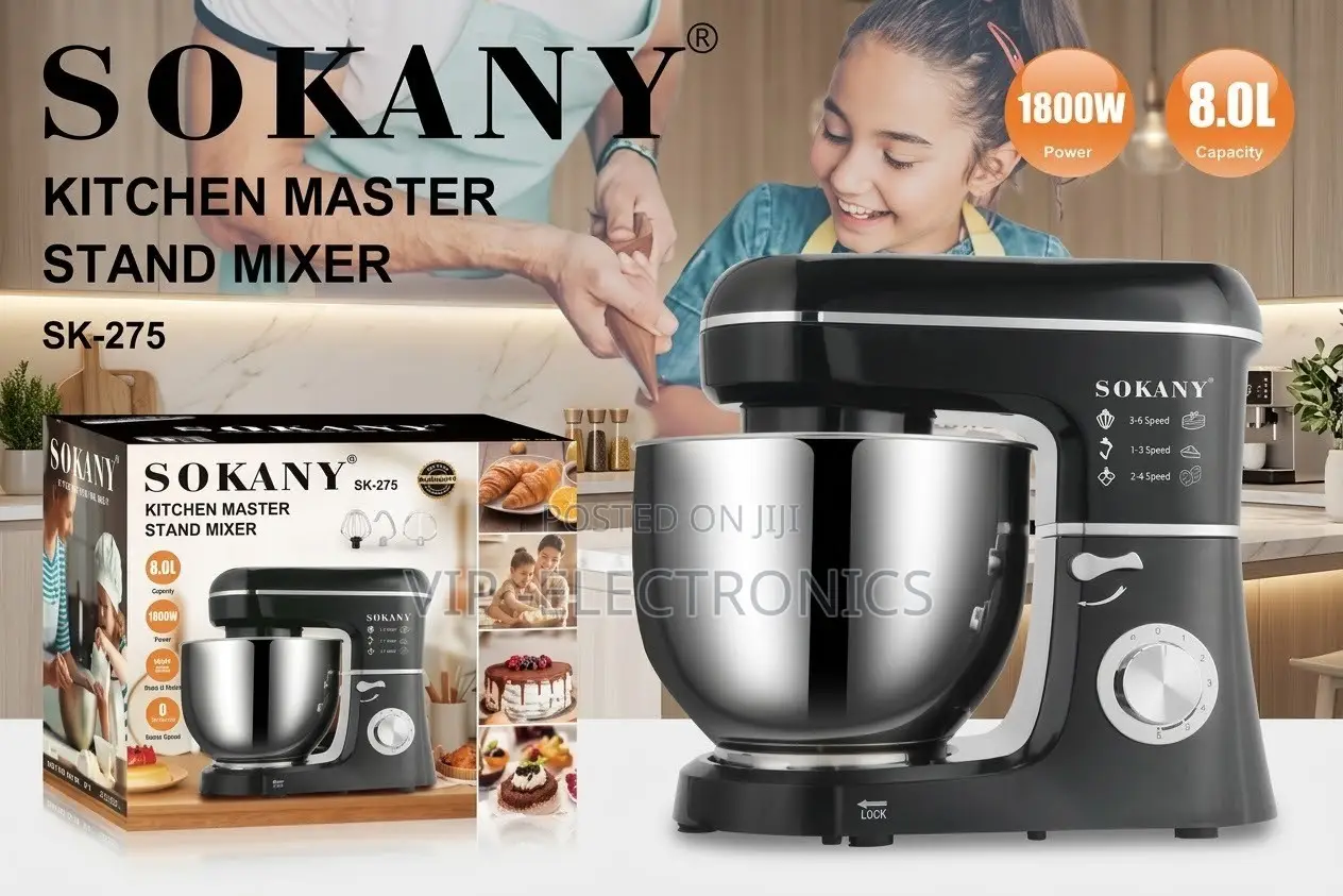 SOKANY Kitchen Master Stand Mixer – 1800W Electric Food Mixer