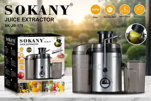SOKANY Juice Extractor 500W Stainless Steel– 2-Speed Centrifugal