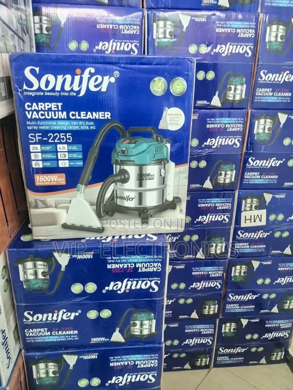 Sonifer Carpet Vacuum Cleaner 20L– 1600W Wet & Dry Sofa & Carpet