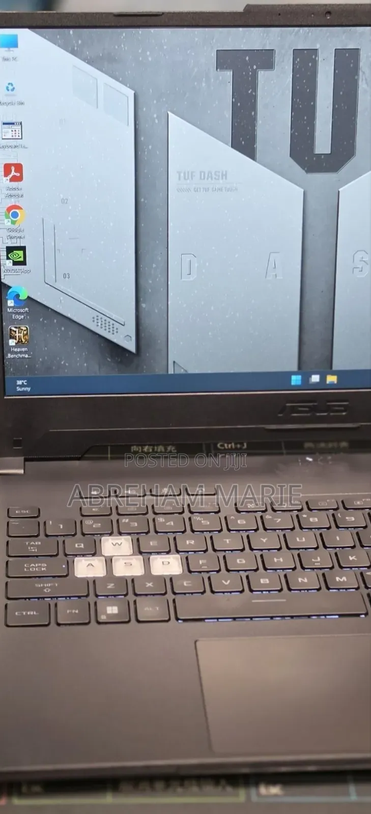 New Laptop Asus TUF Dash F15 16GB Intel Core i7 SSD 512GB