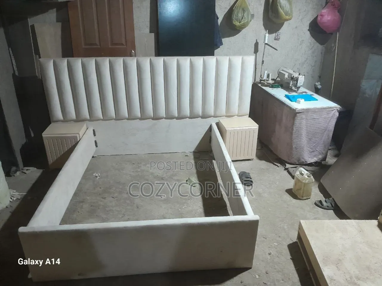 Workshop Picture of 1.50 Meter Bed With Simplicity. አልጋ