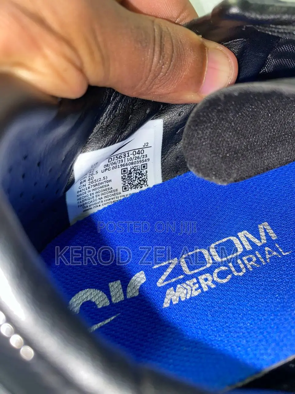 Nike Air Zoom Mercurial Vapor 15 Football Cleats – Black/Blue