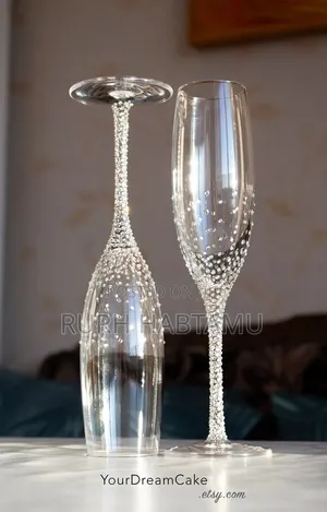 Custom Rhinestone Wine Glass