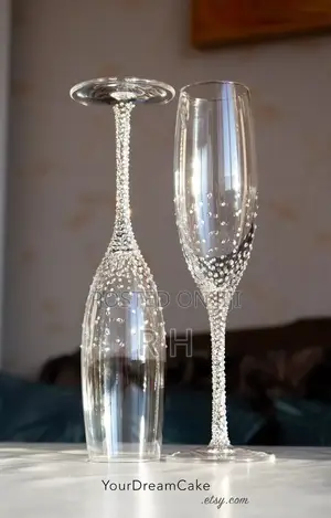 Custom Rhinestone Wine Glass