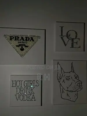 Custom Rhinestone Canvas Art