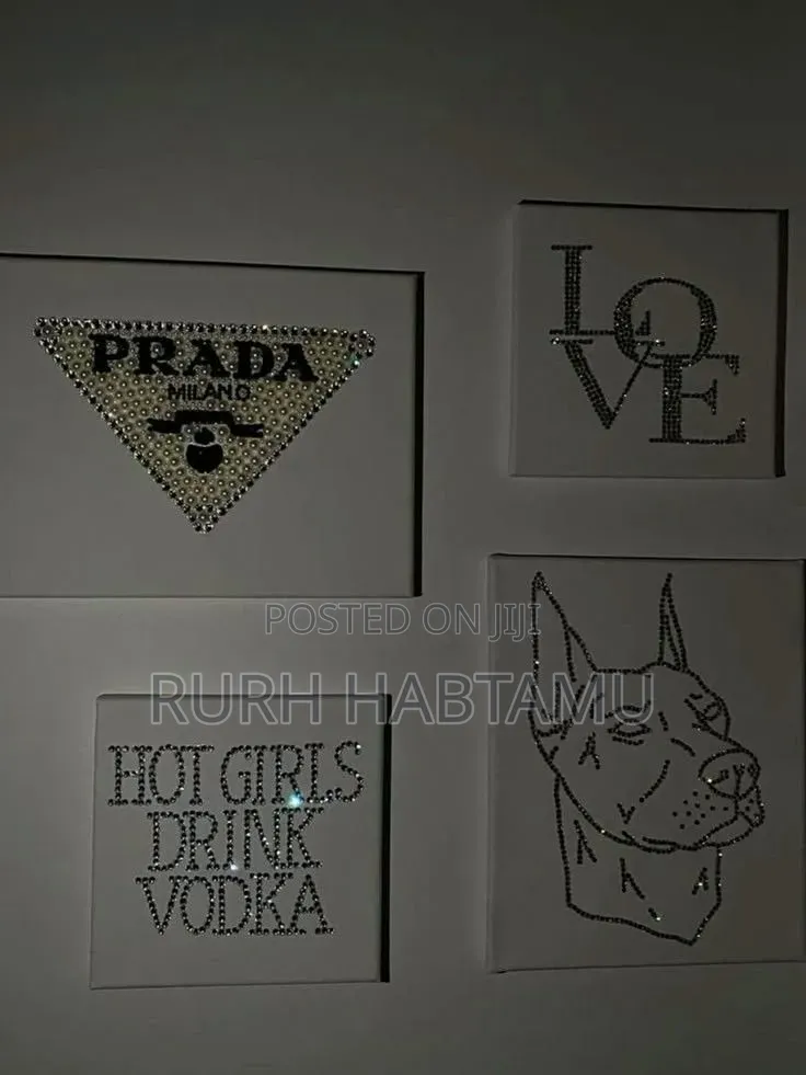 Custom Rhinestone Canvas Art