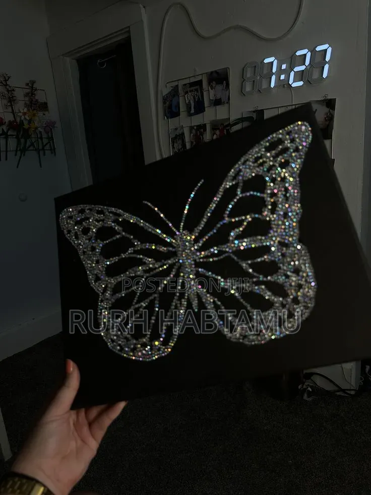 Custom Rhinestone Canvas Art