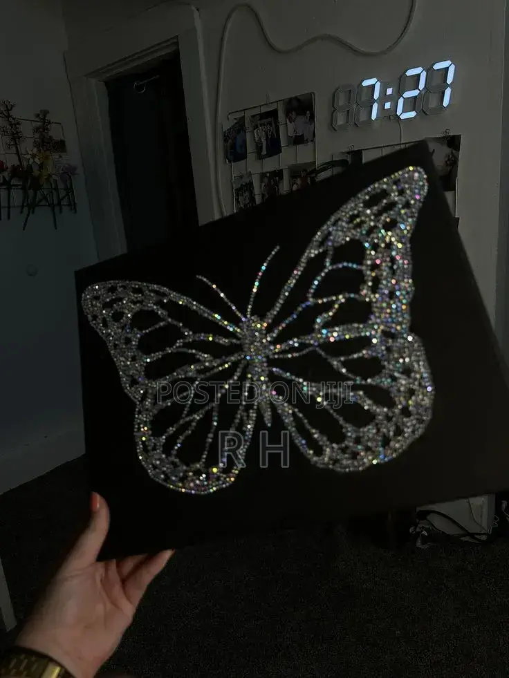 Custom Rhinestone Canvas Art