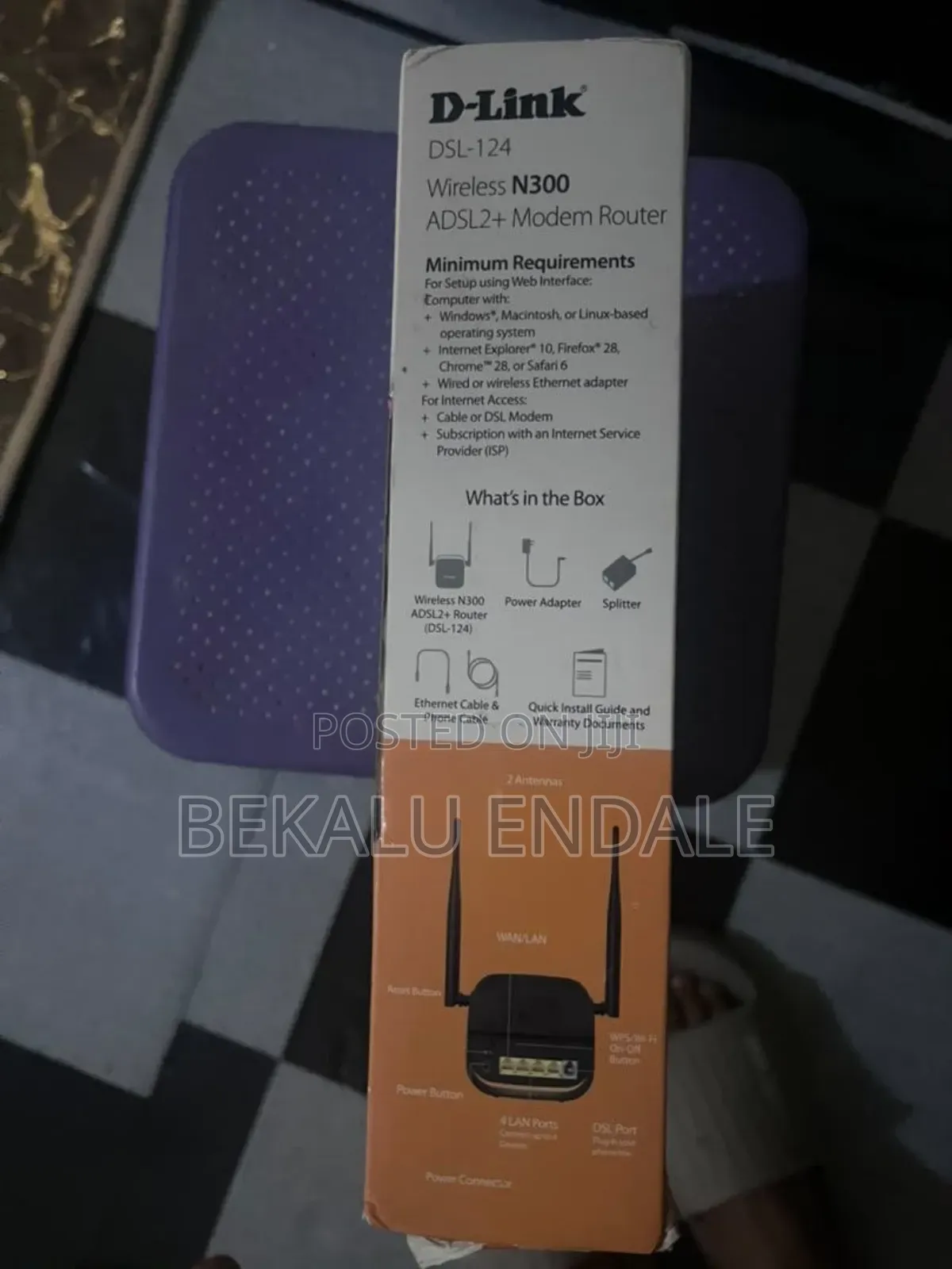 D-Link Wireless N300 Modem Wifi Router+ADSL2