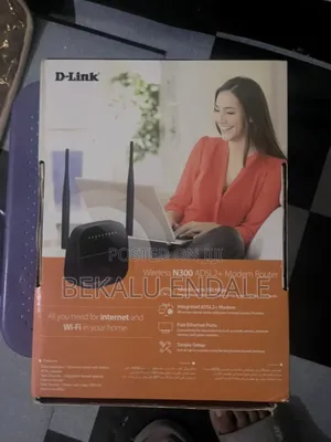 D-Link Wireless N300 Modem Wifi Router+ADSL2
