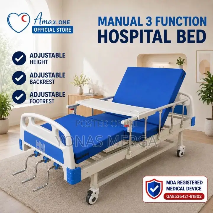 Patient Bed蔣妘hospital Bed準霑bed Features Triple Crunk//foam-Mattress