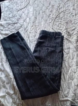Men's Textured Dark Grey/Black 2-Piece Suit