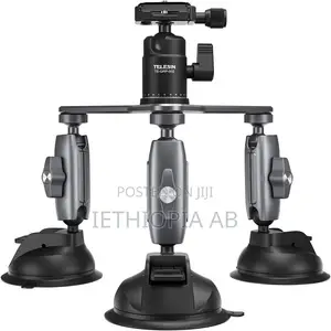TELESIN Car Mount Triple Suction Cup Mount for Cameras