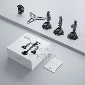 TELESIN Car Mount Triple Suction Cup Mount for Cameras