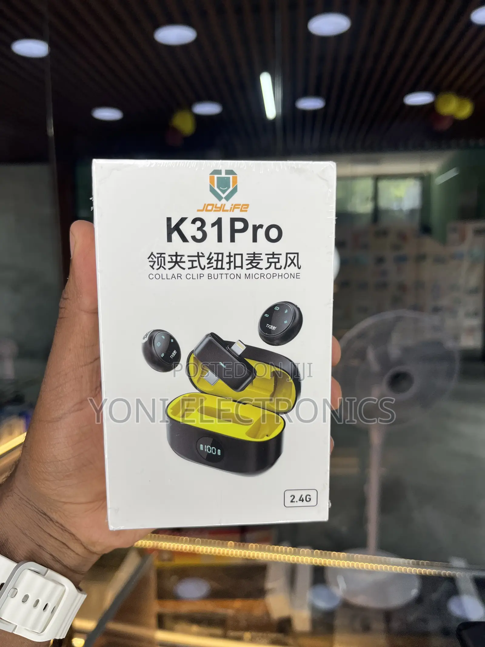 K31 Pro Wireless Collar Clip Button Microphone