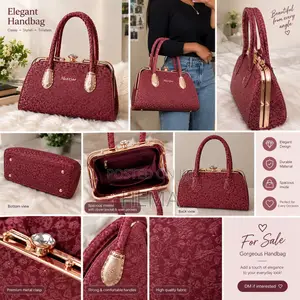 Elegant and Classy Burgundy Woman's Bag
