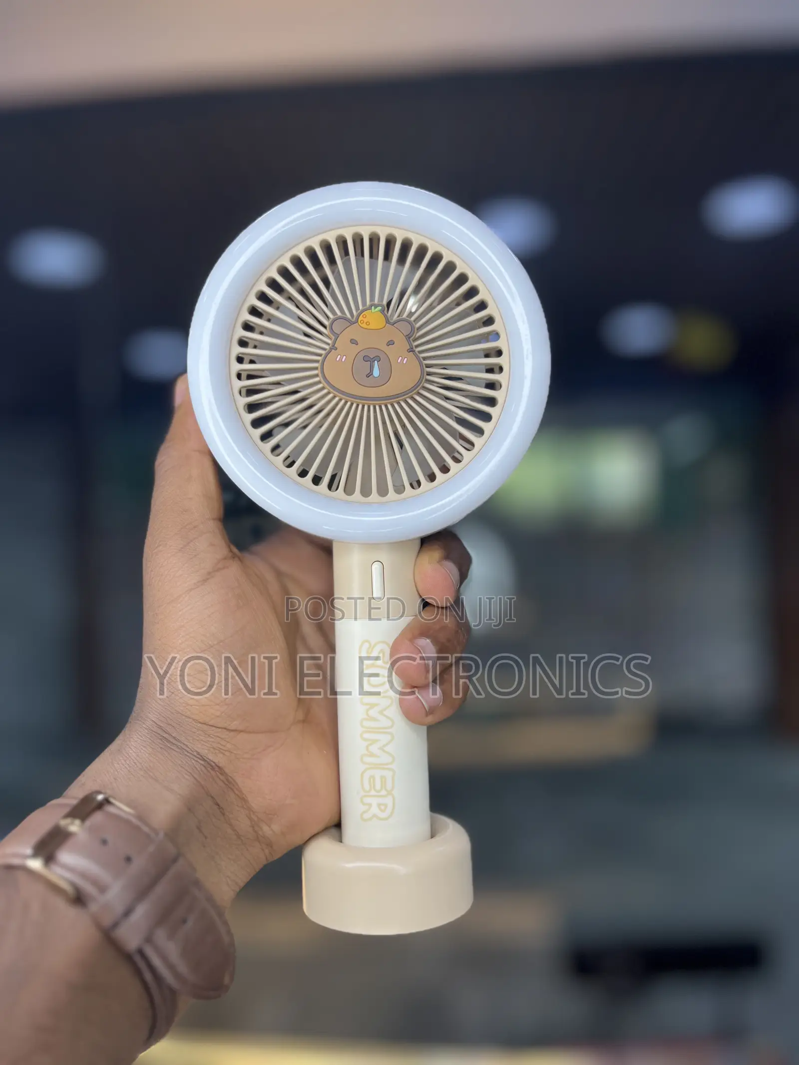 LED Ring Light Mini Handheld Fan