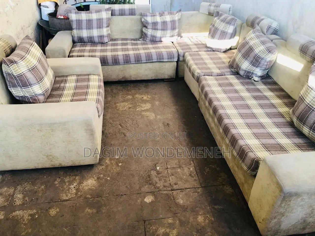 Grey Used Sofa