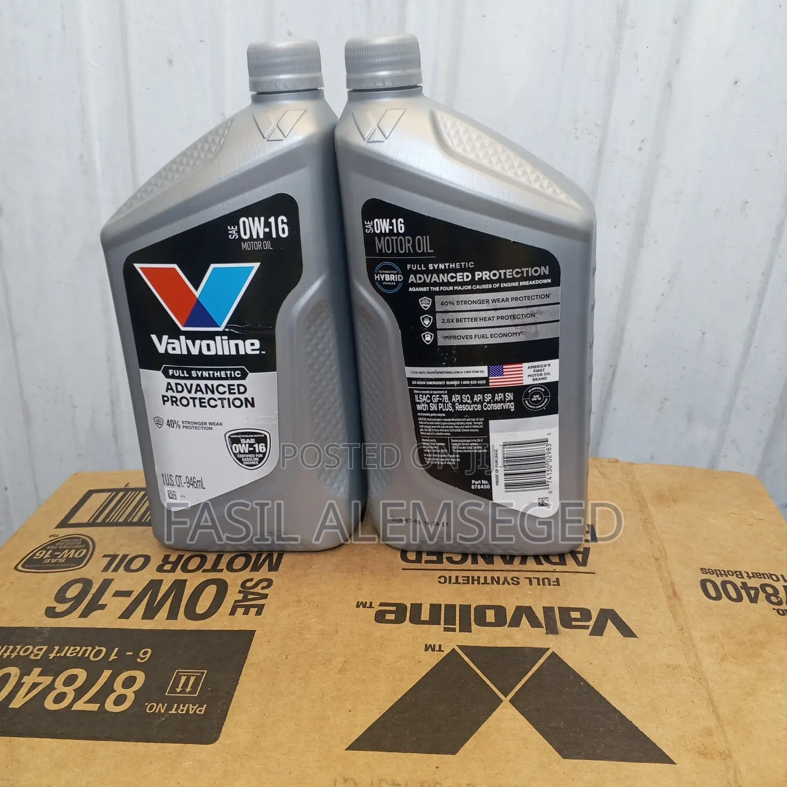 Valvoline Advanced Full Synthetic Motor Oil SAE 0w-16