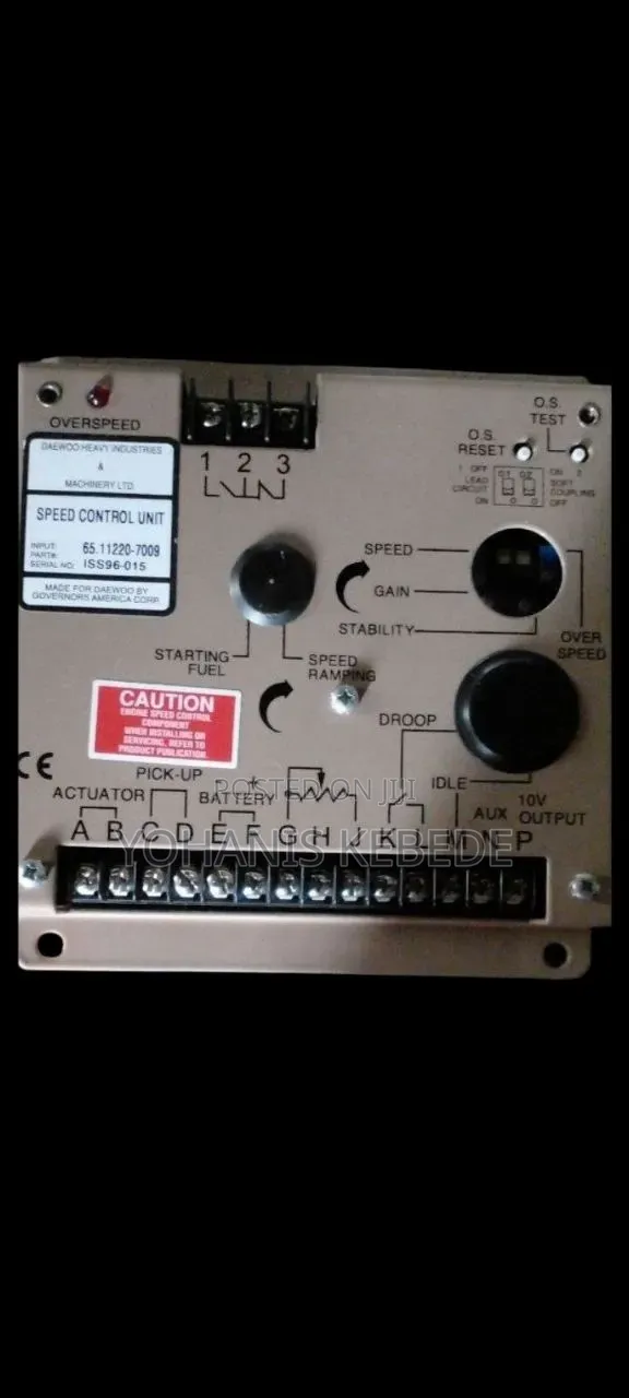 Generator Governor Speed Control Unit