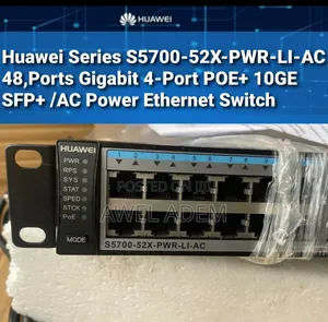 Huawei Series S5700-52x-PWR-Li-AC 48,Ports 4-Port POE+ 10GE Switch