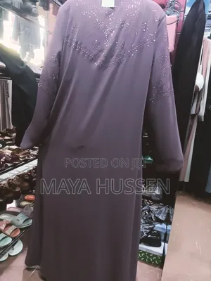 Purple Crystal Beaded Abaya