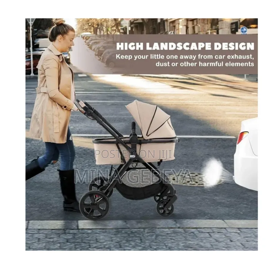 2-in-1 Baby Stroller & Carry ሁለገብ የልጆች የከተማ ጋሪ