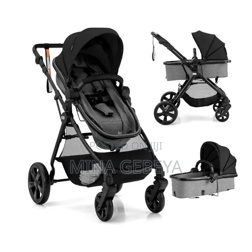 2-in-1 Baby Stroller & Carry ሁለገብ የልጆች የከተማ ጋሪ